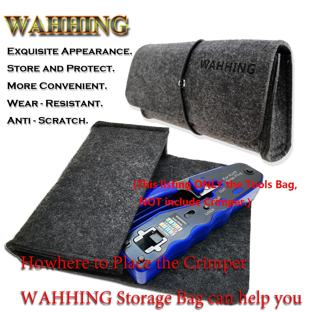 Wahhing 1Pcs Cat7 Cat6 Cat5 Netwerk Tools Opbergtas Voor Crimper Gereedschap Opbergtas Buggy Bag Pouch
