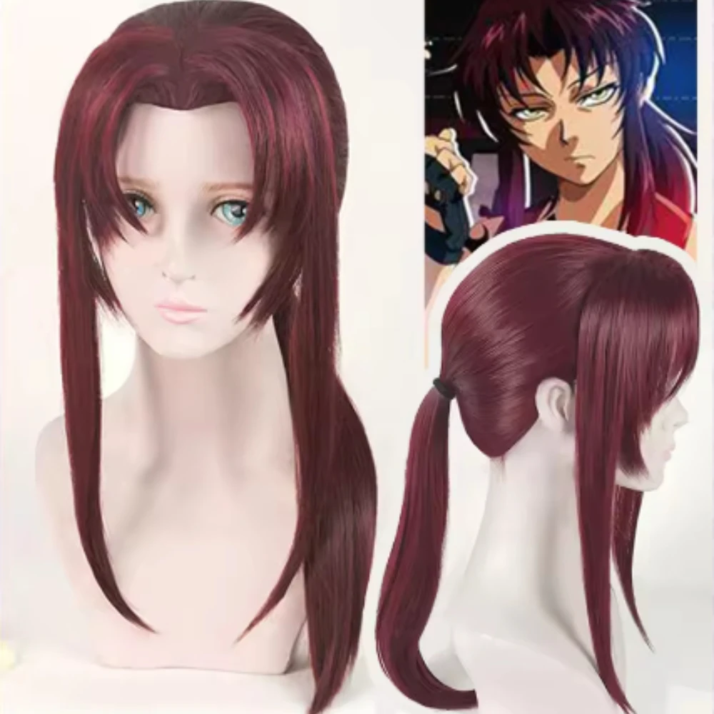 Nova marca Black Lagoon Rebecc - Anime Cosplay Long Black Hair avaliação e preço
