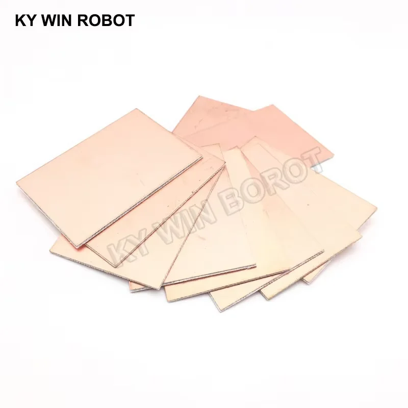 

FR4 PCB Double Side Copper Clad plate DIY PCB Kit Laminate Circuit Board 5x7cm IC Electronic components for Arduino 10 pcs