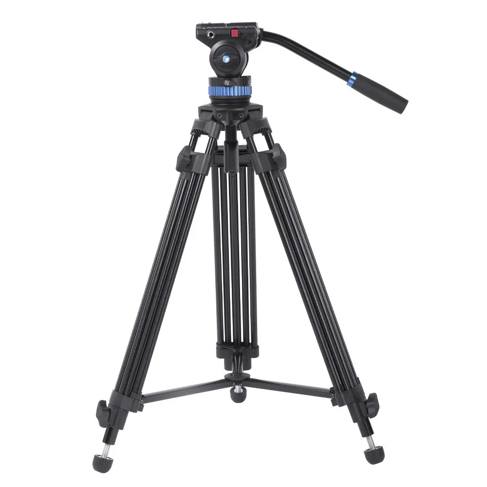 SIRUI SH15 1.55M / SH25 1.9M Aluminum Video Tripod with Fluid Head Max Load 10KG Professional Tripod