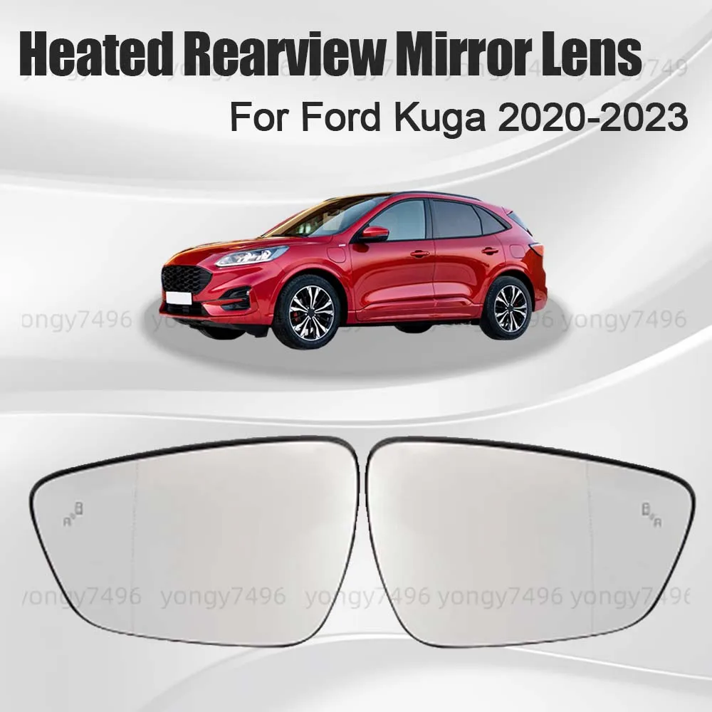 

Car Wide Angle Heated Rearview Mirror Lens For Ford Kuga 2020 2021 2022 2023 With Blind Spot Assistance Replace Accessories