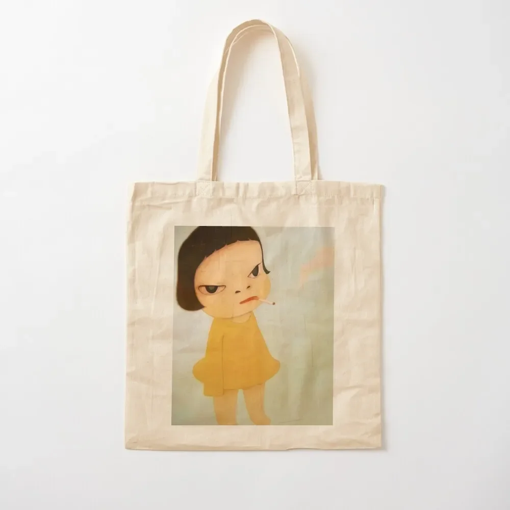 

Smoking Girl yoshimoto Nara cute baby girl painting Tote Bag tote bag screen personalized tote Women's bags Bag