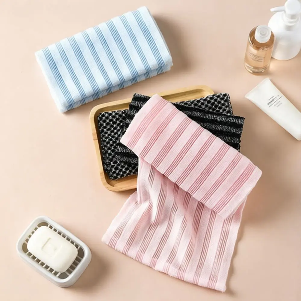 Nylon Bath Scrubber Long Back Washer Exfoliator Strap Shower Body Cleaning Towel For Intensive Skin Massage Spa