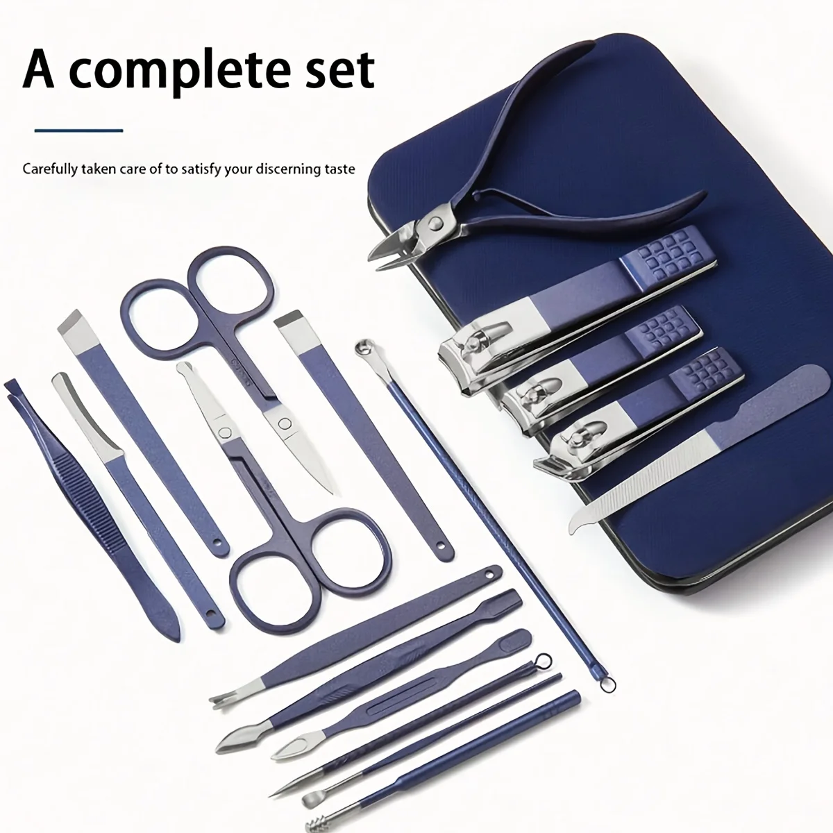 4-18 pçs conjunto de manicure pedicure kit cortador de unhas conjunto cortador de unhas profissional aliciamento de unhas e picareta de orelha para viagens