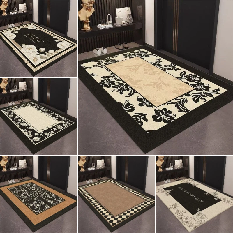 سجادة مدخل مطبوعة كلاسيكية شهيرة جدًا، سجادة باب غير قابلة للانزلاق لتزيين المنزل، متينة وسهلة التنظيف للديكور الداخلي والخارجي