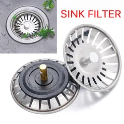 Kitchen Sink Strainer Stainless Steel Pool Bathtub Hair Catcher Stopper Bathroom Waste Sink Filter Plug Sink Accessories Tools