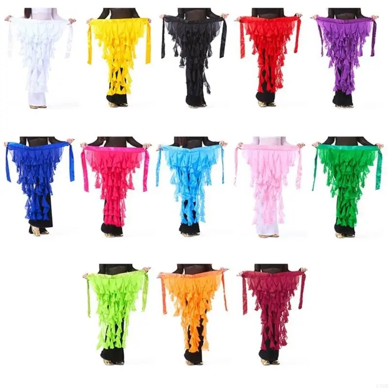 P88B Women Belly Dance Costume Waist Wrap Adjustable Belly Dance Waist Band Scarf
