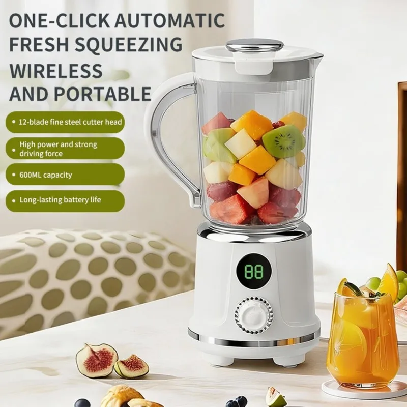 baao-ポータブルワイヤレスジューサー、果物や野菜用の自動ジューサー、大容量の多機能ブレンダーカップ