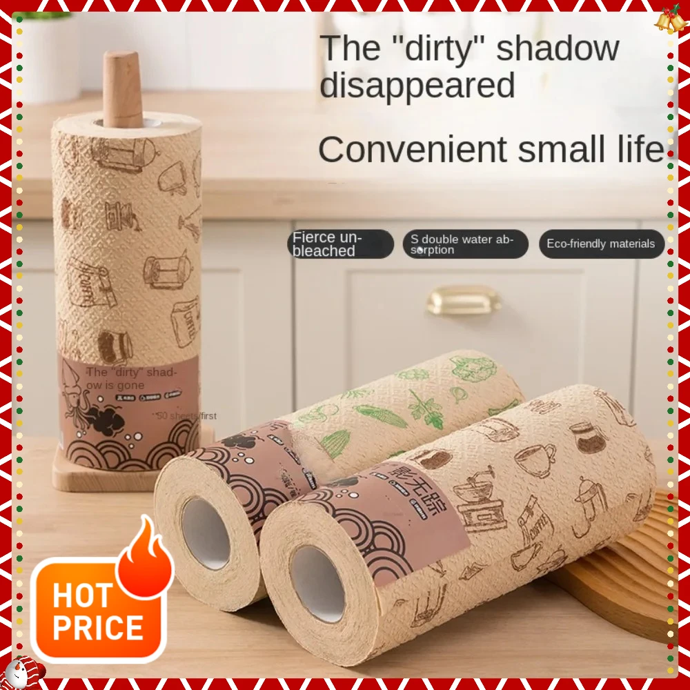 

1 roll Super Absorbent Microfiber Towel Non-stick Oil Thickened Kitchen Cleaning Dishcloth Kitchen Cleaning Cloths Household