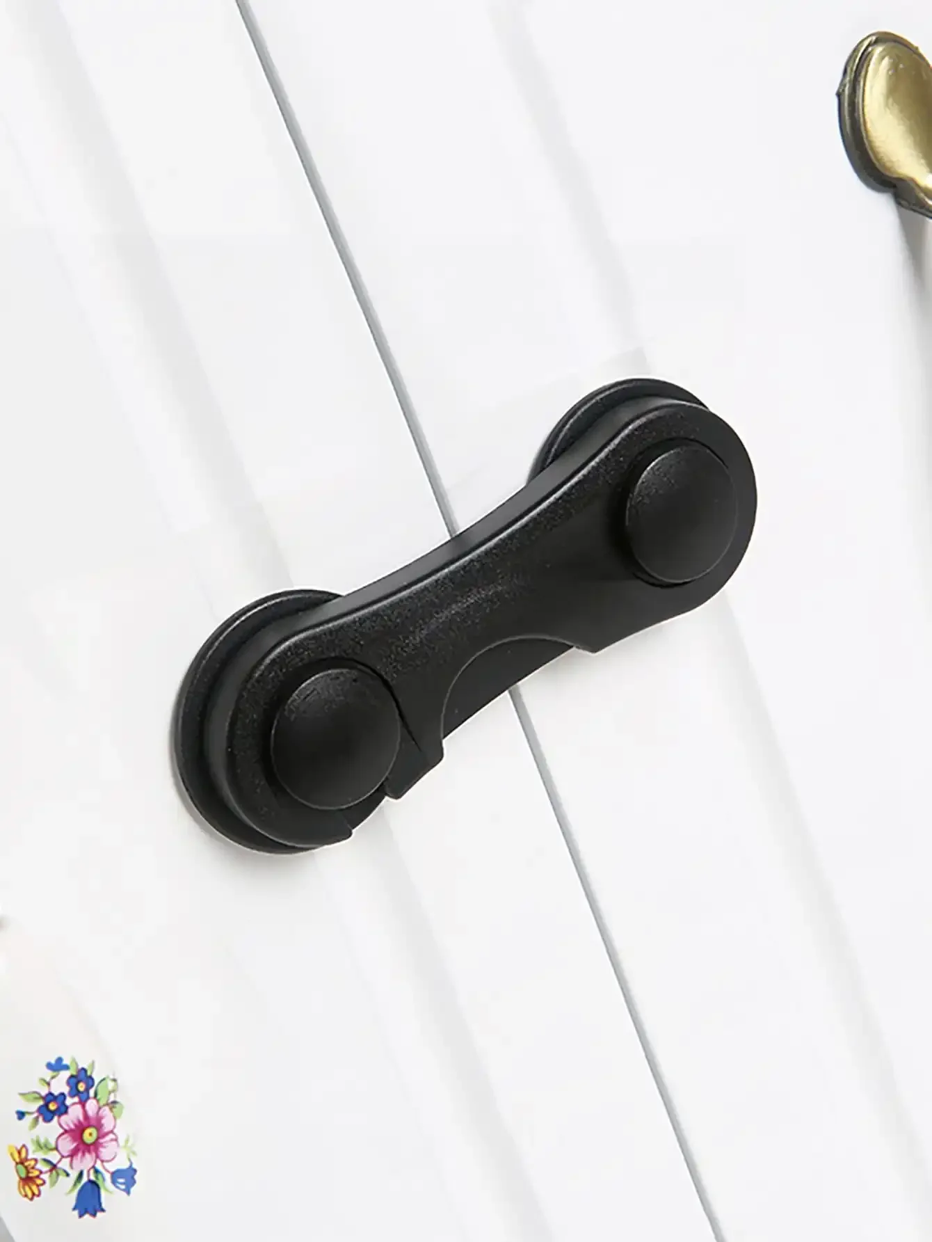 Multifunctional Safety Cabinet Door Lock Baby Safety Drawer Door Buckle Anti-Pinch Home White Bathroom Refrigerator Lock