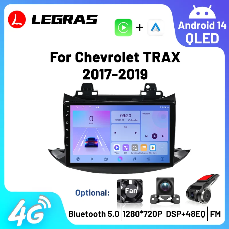 

Android 14 Car Radio Carplay DSP Bluetooth Multimedia Video Player For Chevrolet TRAX 2017-2019 Android Auto GPS Navi Head Unit