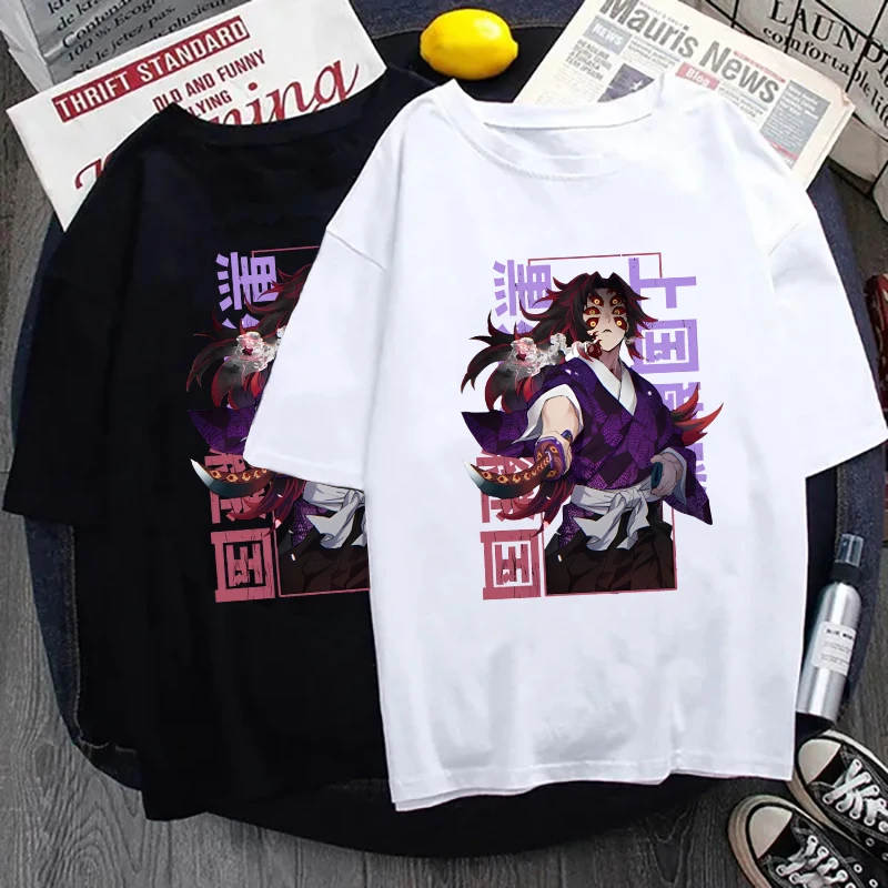 Hot Sales Anime T Shirts Women Men Summer Cool Short Sleeves Kokushibou Personality Harajuku T-shirt