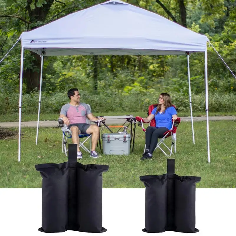 Weight Bags For Canopy Tent 4X Beach Tent Weight Water-resistant Fillable Windproof Stabilizer Reusable For Beach Umbrellas