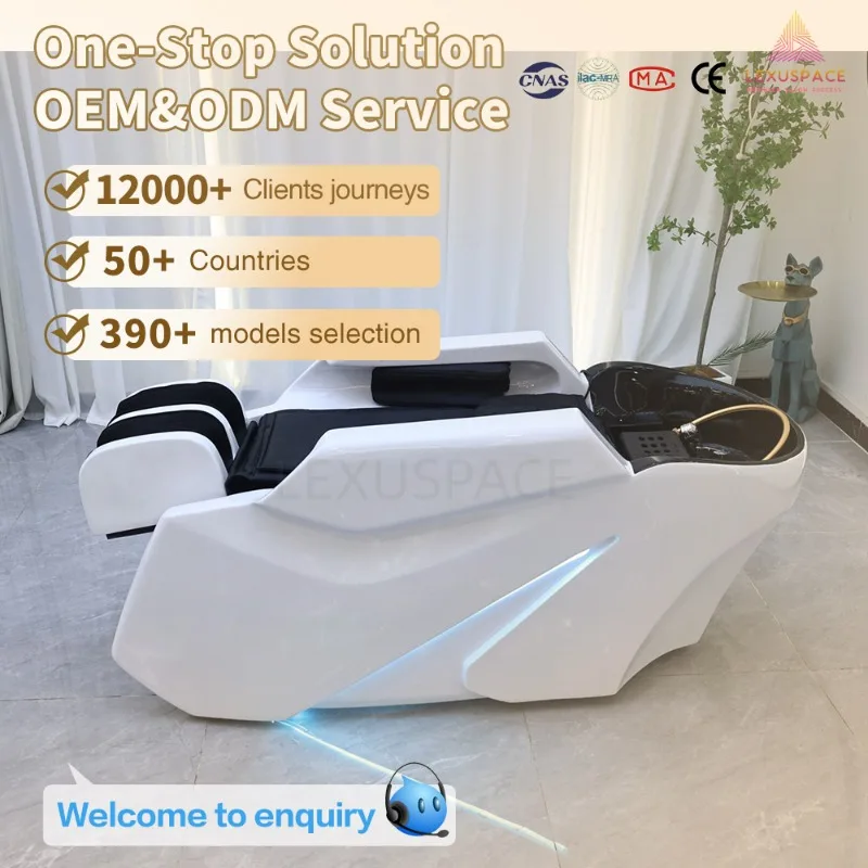 New Design Shampoo Chair with Bowl and Head Spa Bed with Complete Set Airbag Massage System