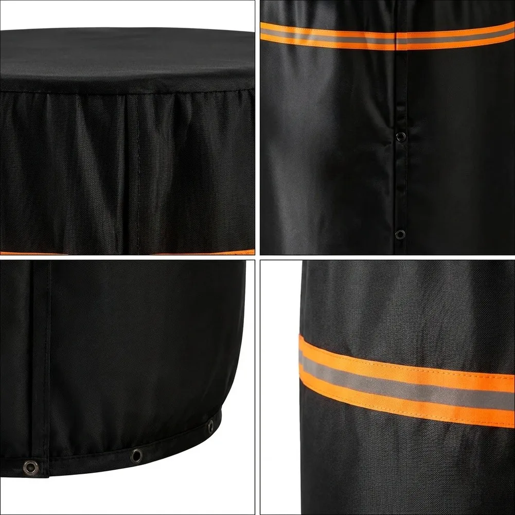 Waterproof Outdoor Air Compressor Cover 61x81cm Black Dust Cover for Pressure Tank Weather Resistant Insulated