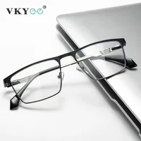 VICKY nuevas gafas de Metal con montura cuadrada, gafas de lectura informales de negocios con luz azul, gafas graduadas personalizadas para hombres 6915