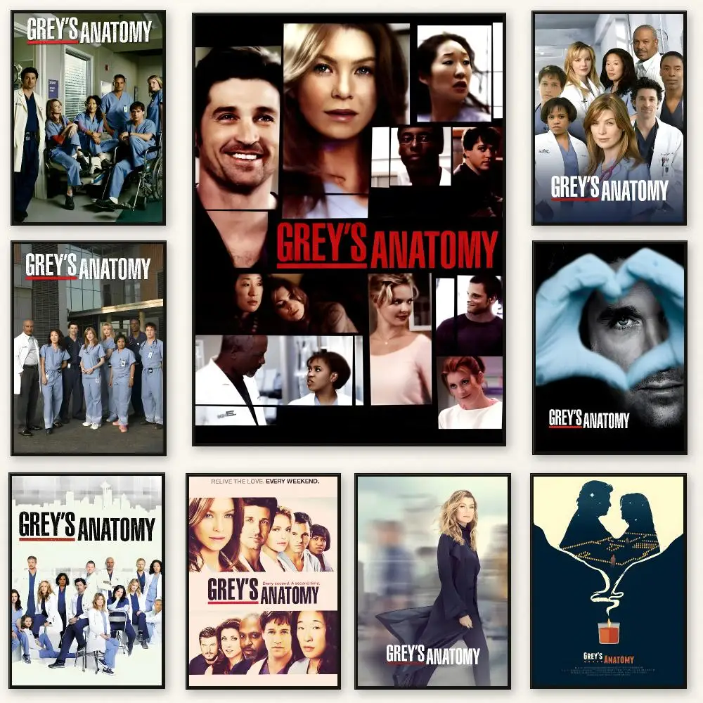 G-Greys Anatomy Poster Frameless Peel-and-Stick Removable Wall Art Print