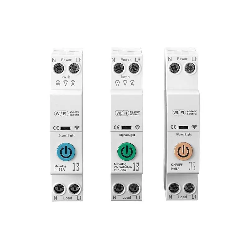 Smart Switch Energy Meter kWh Metering Monitoring Circuit Breaker Timer Relay Remote Control Overvoltage Overload Protection Ene