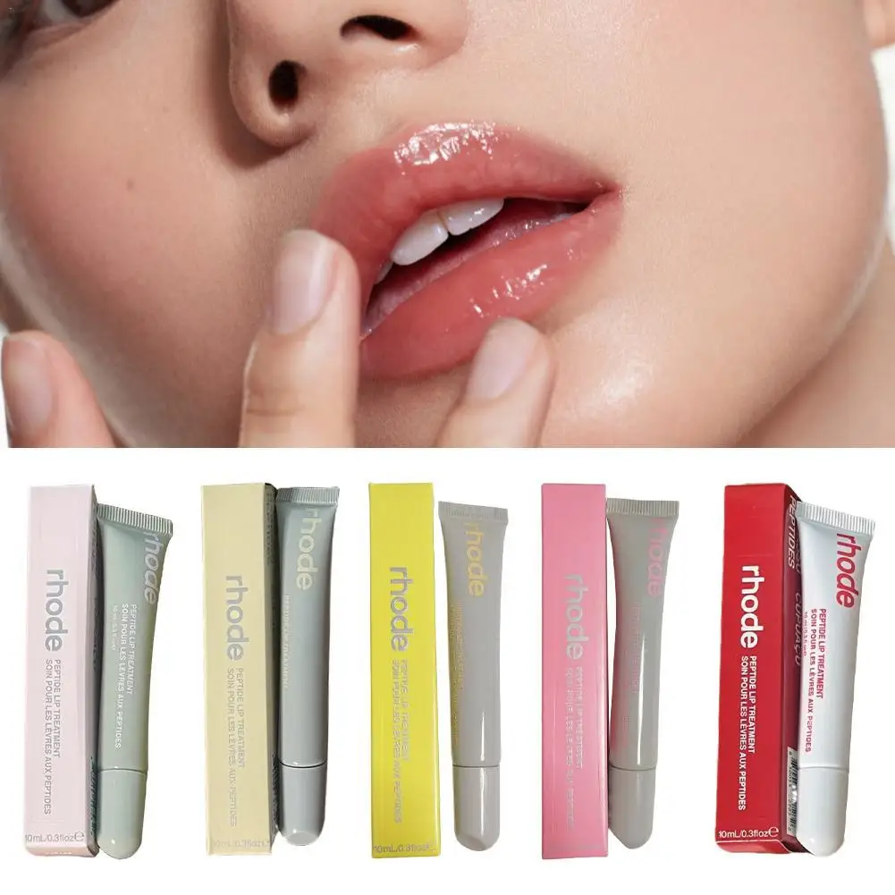 Rhode Lip Glosses Plump Moisturizing Lip Glaze Oil Langanhaltendes, nährendes Lippenstift-Pflege-Make-up für Frauen und Mädchen