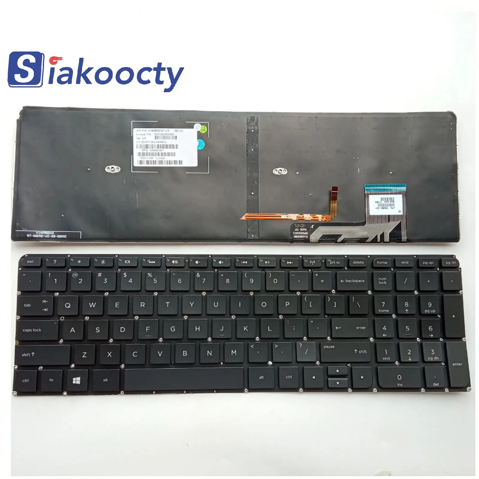 Backlit Laptop Teclado para hp Envy M6-k022dx M6-k001xx M6-k010dx M6-k012dx sem Moldura Novo us
