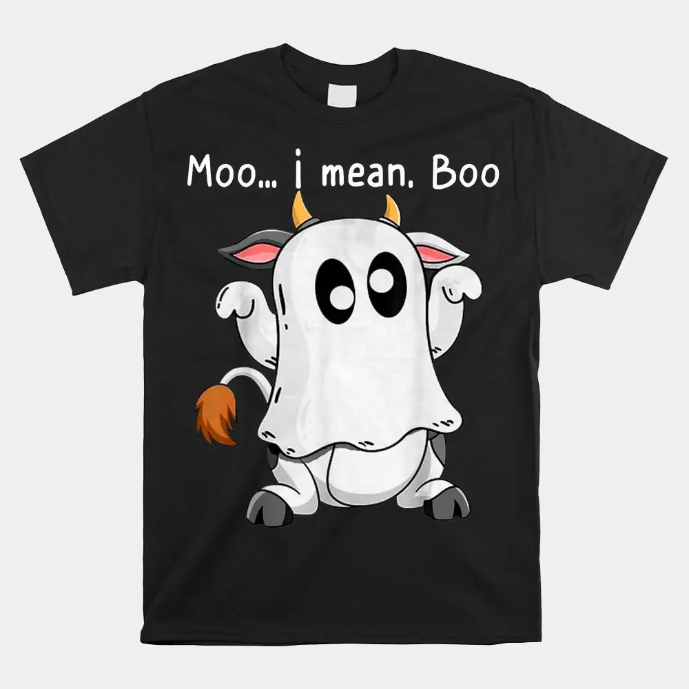 

Moo I Mean Boo Ghost Cow Ghost Cow Halloween Shirt