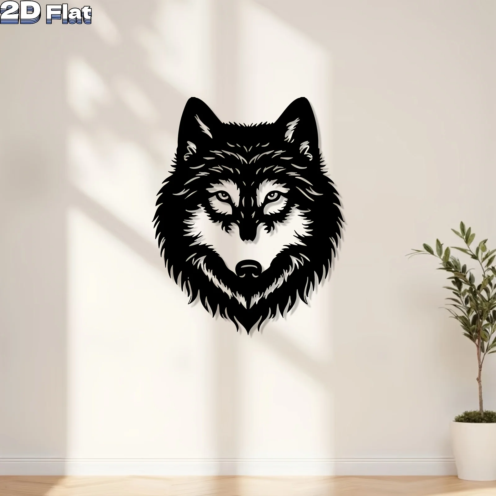 Wolf Head Metal Wall Decor, Premium Iron Art for Living Room Garden Fence, Gift for Bridal Shower Thanksgiving Wedding