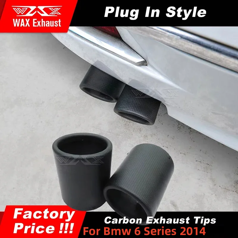 

1pcs 89mm For Bmw 6 Series 2014 With Ak logo Inlet Carbon Fiber Exhaust Pipe Car Accessories Exhaust Mufflers Nozzle