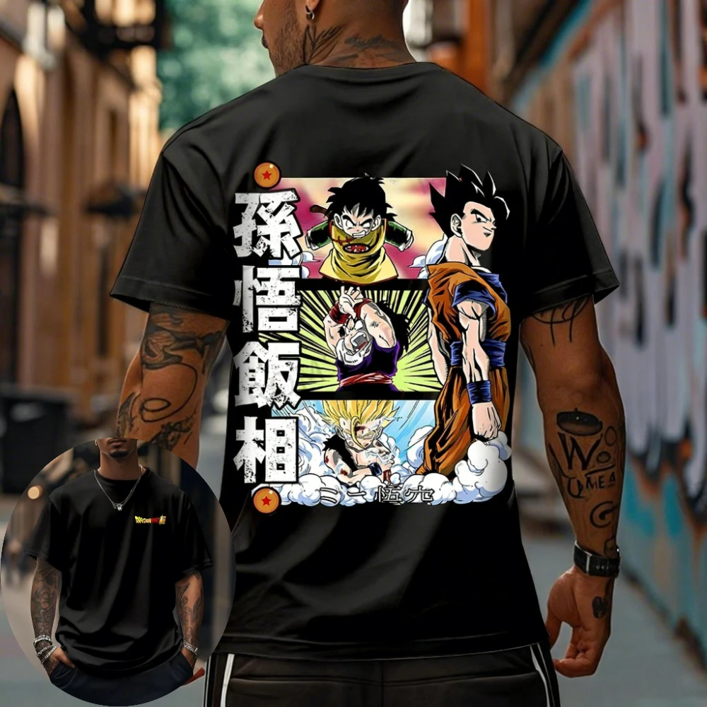 Dragon Ball Super Men's and Women's T-Shirts Son Gohan Anime Tee Summer Boy's Short Sleeves Loose Versatile Parent-child Outfits