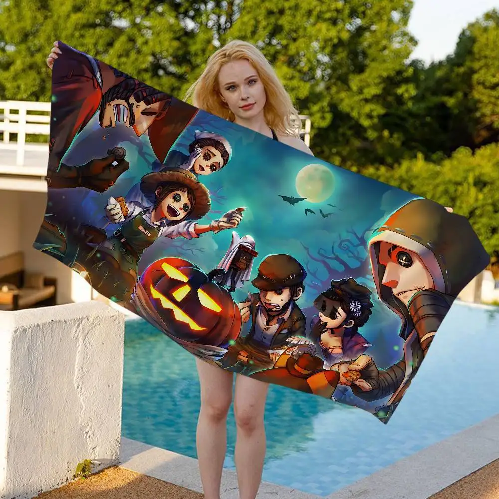 Horror Game Identity V Bath Towel Microfiber Soft Water Absorbing Breathable For Girl Kids Decorative Cartoon Beach Towel