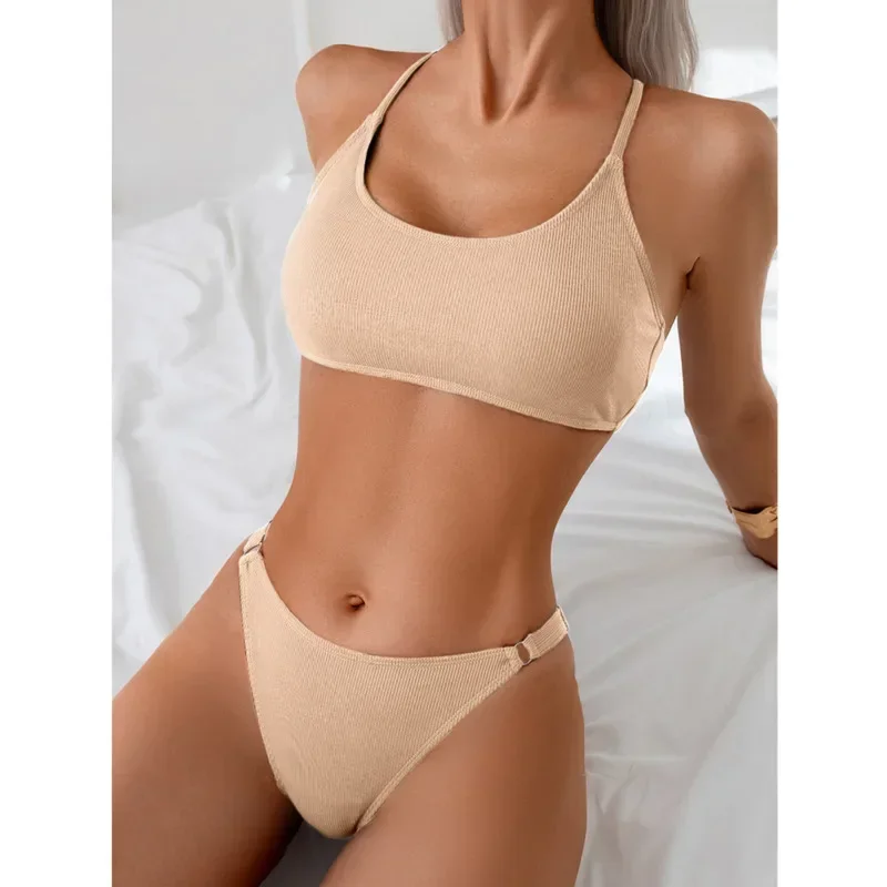 

Khaki Sexy Bikinis 2025 Swimsuits Women's Swimwear Push Up Female Beach Swim Wear Bathing Suits Brazilian Bikini Set Pool Bather