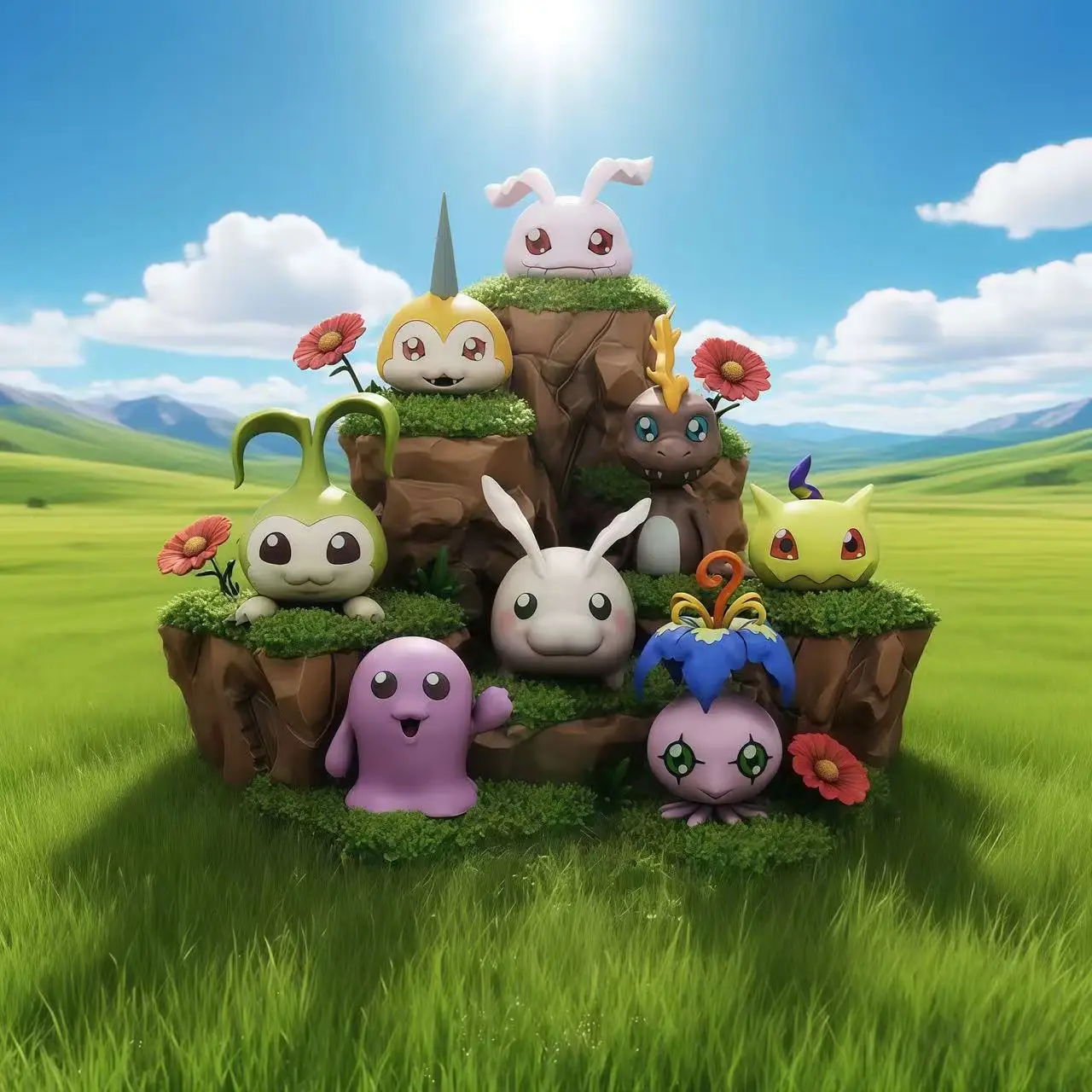 

Digimon Baby Childhood Beasts 8 Cute Cartoon Desktop Trendy Play Ornaments Anime Handmade Wholesale