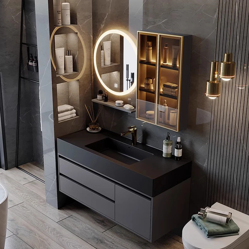 organizer storage bathroom cabinet make up Toilet storage bathroom cabinet accessorie mirror meuble salle de bain furniture