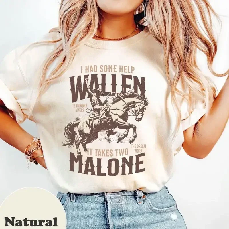 Country Music Concert Team 'It Takes Two' Inspired Design Natural T Shirt