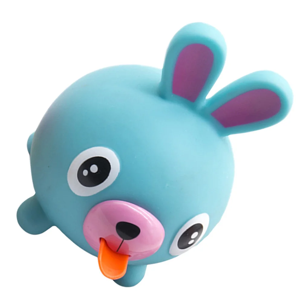 Mini Squeak Rabbit Sensory Squeeze Animal for Kids Anxiety Relief Decompression Fidget Plaything Squeeze Toy Tongue