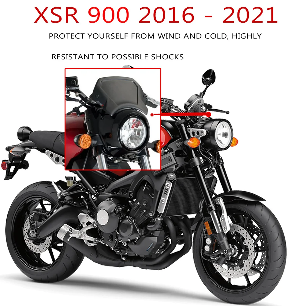 

XSR-900 2016 - 2021 NEW XSR900 Motorcycle Front Fairing WindScreen Windshield Deflector FOR YAMAHA XSR xsr 900