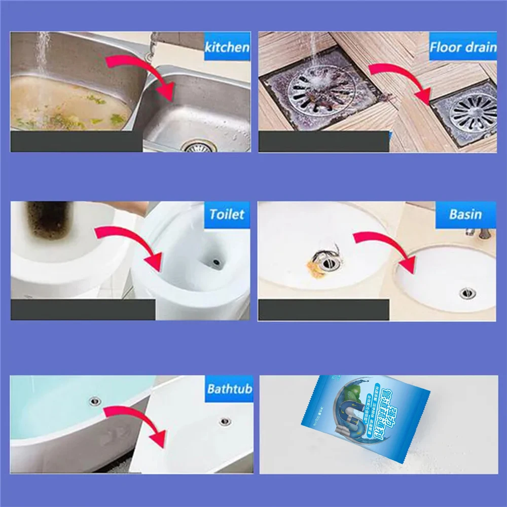 منظف استنزاف قوي، عامل نعرات الأنابيب، المطبخ، الحمام، المجاري، المرحاض، تسد، مزيل الروائح الكريهة، عامل التنظيف مع كيميائي قوي #5