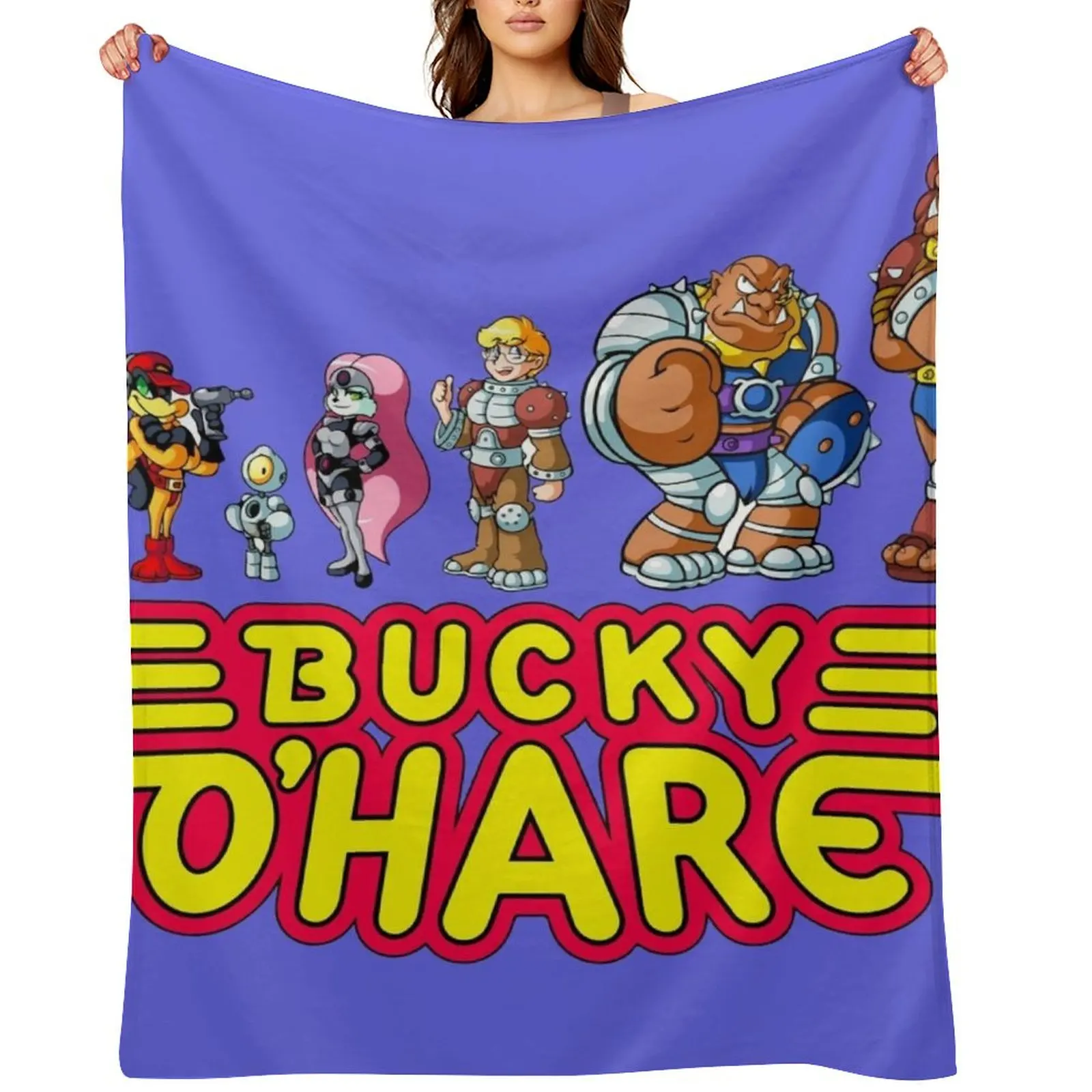 

Bucky O Hare characters Throw Blanket Soft Big Stuffeds sofa bed Loose Blankets