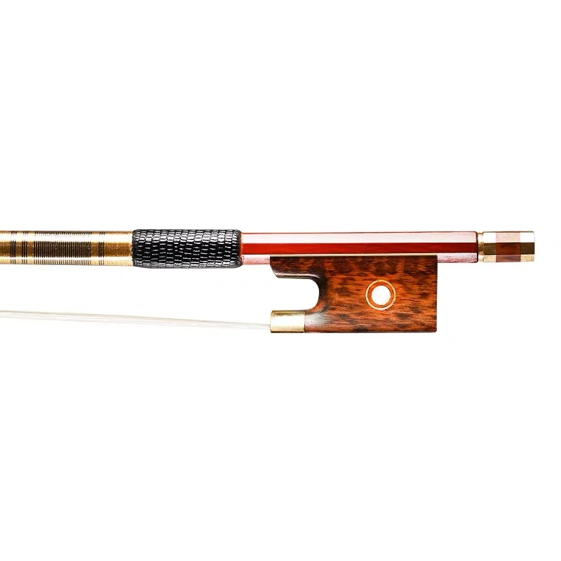 

Hooqu 4/4 Hand Made Snake Wood Frog Brazil Wood Violin Bow Full Size Wholesale