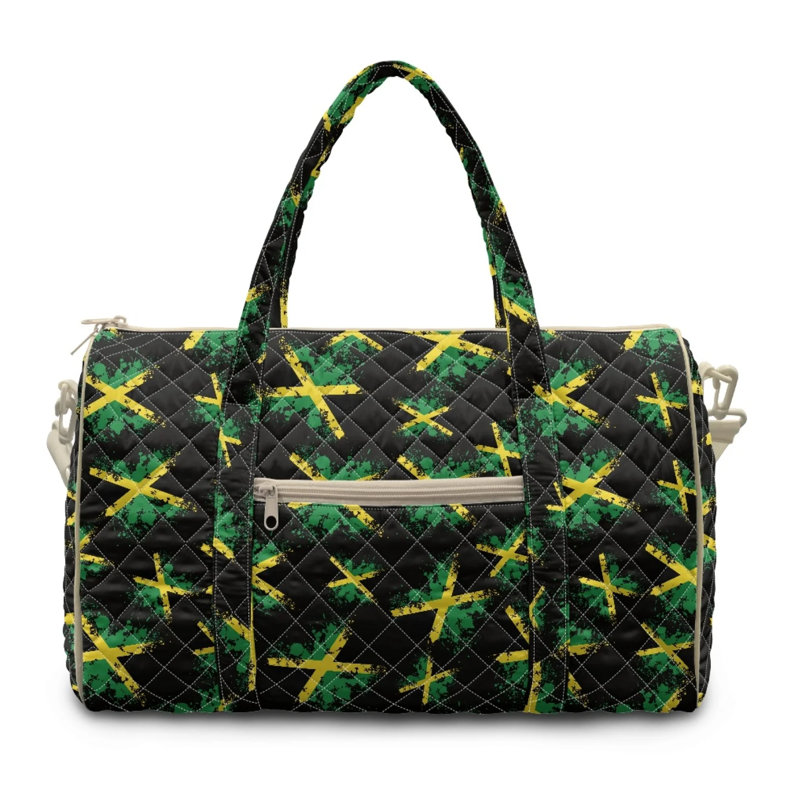 Coloranimal Green Yellow X New Trend Travel Duffel Bag for Womens, Versatile Large Capacity Gym Bag for Workout and Vacation