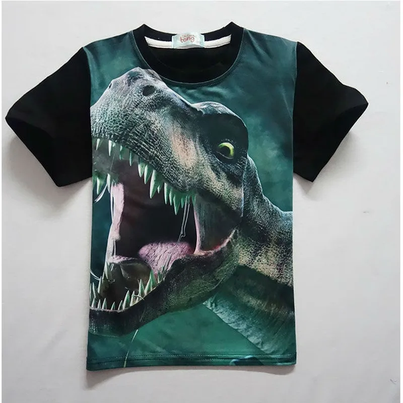 

4-11Years Old Jurassic World dinosaur Children Kids Shorts Tops Tees T Shirt