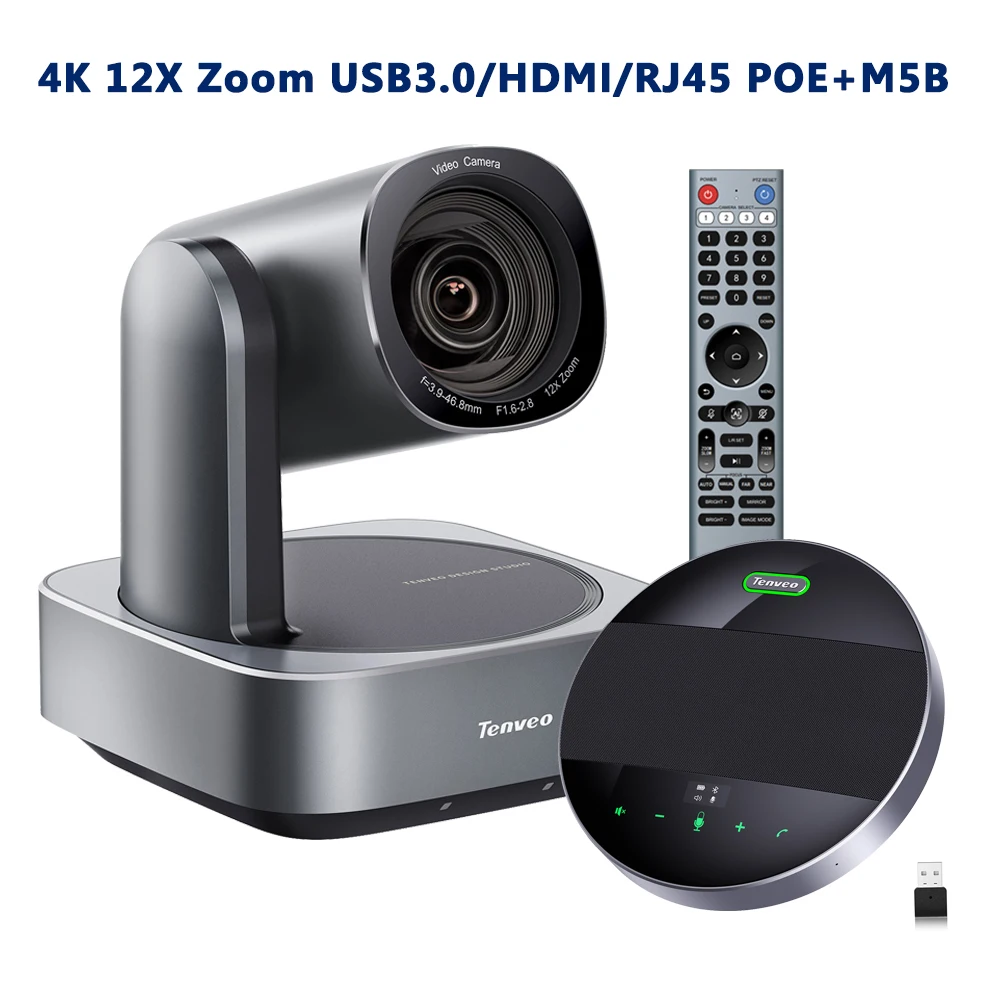 Ultra HD 4k Audio Video Conference System Group Speakerphone Conference Microphone With Camera Tracking Free Ship Broadcast Kit