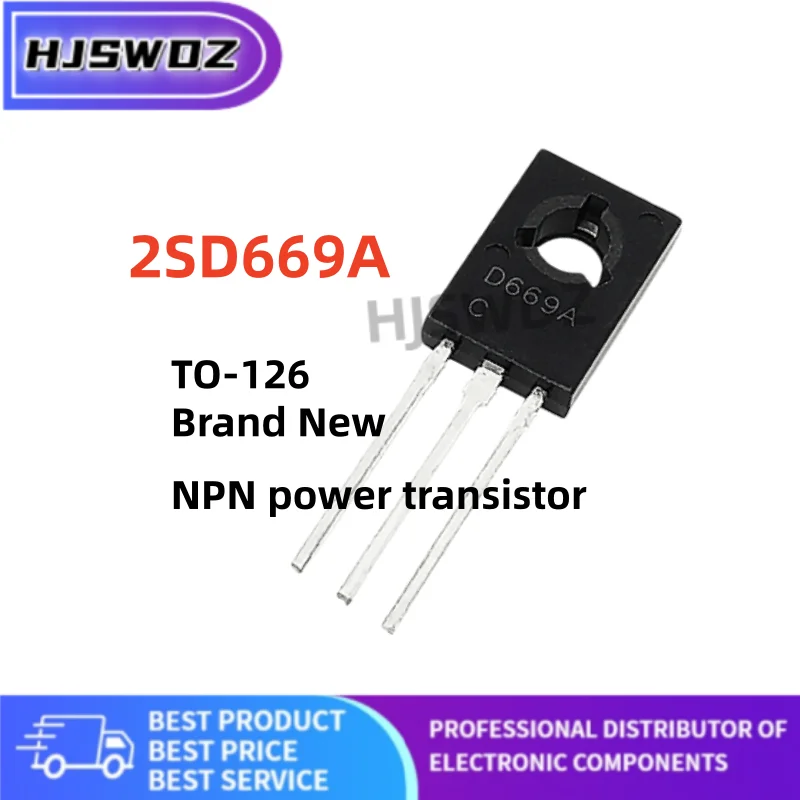 10~100PCS 2SD669A D669A 2SD669 D669 TO-126 NPN silicon power high-frequency transistor NEW