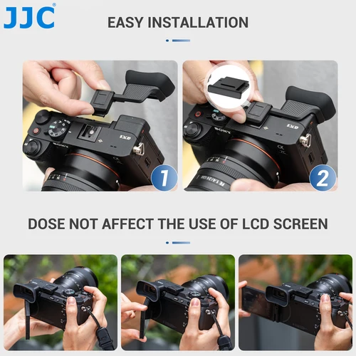 Imagen 2 del producto JJC A7CII A7CR ocular de silicona suave cámara extendida visor de copa ocular para Sony Alpha A7CII A7CR parasol de cámara