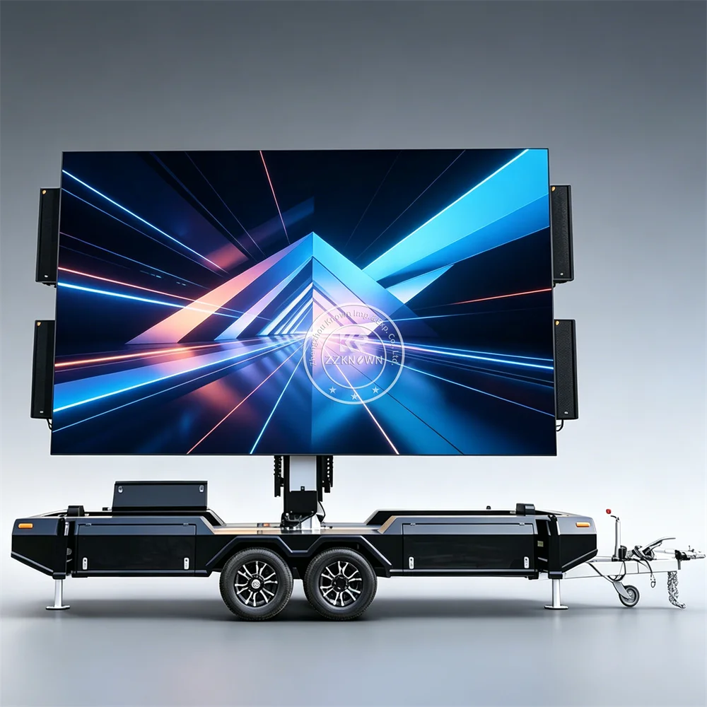Mobile LED Screen Advertising Trailer Full Color Digital Billboard Trailer For Brand Promotion And Outdoor Media Campaign Use