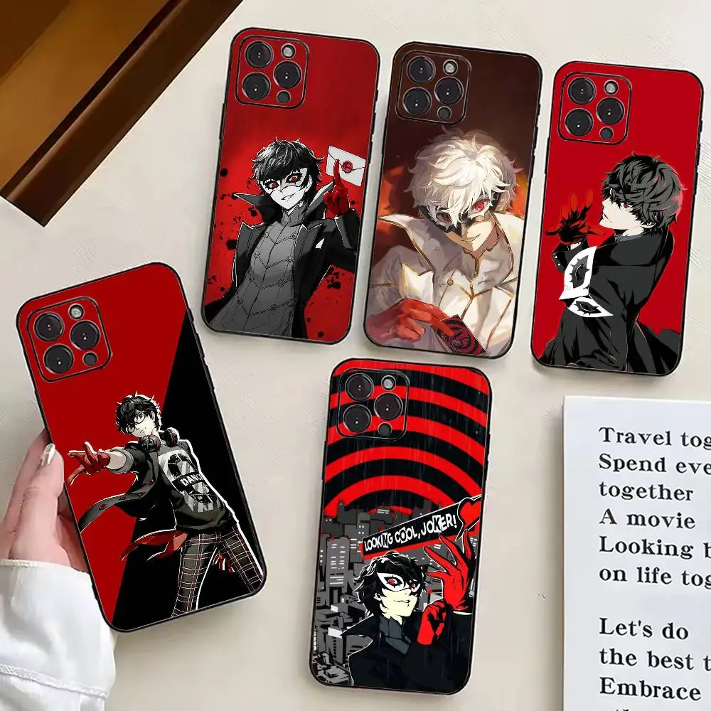 

COOL Anime P-Persona 5 Phone Case Silicone Soft For IPhone 17 16 15 14 13 12 11 X XR Plus Pro Max Plus