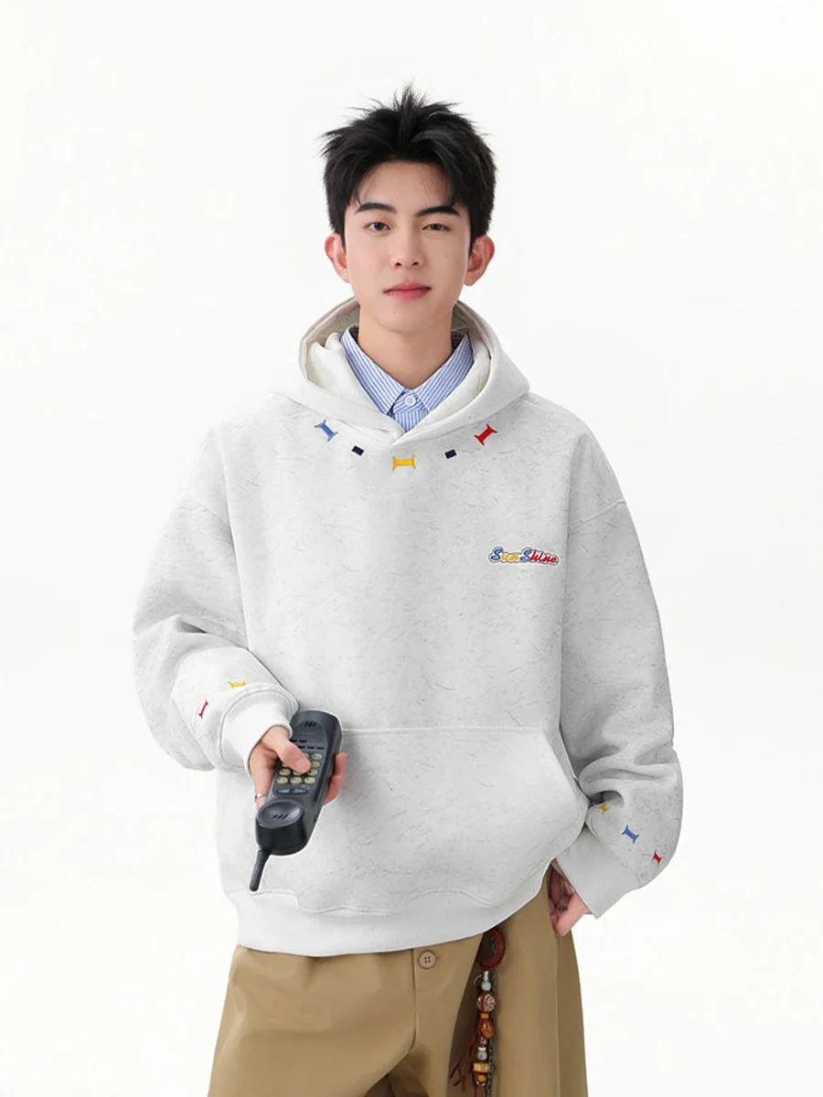 

Мужское худи American Sle Heavyweight High Street с вышивкой, модное, брендовое, премиум-класса, свободного кроя, молодежное, осеннее