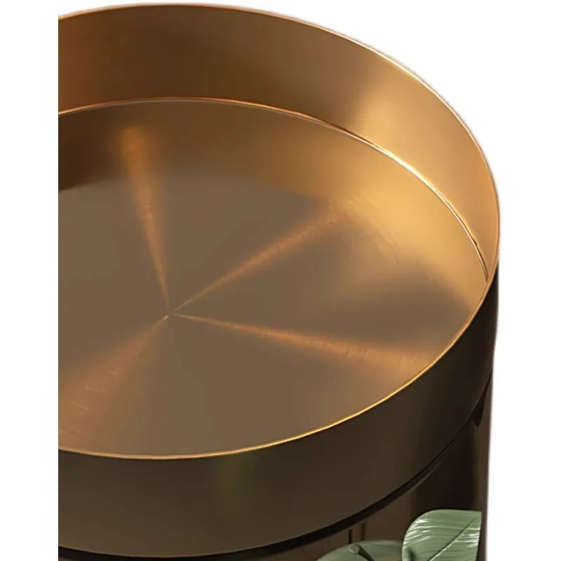 

Italian round coffee table combination, simple tempered glass small round table in the living room for home use