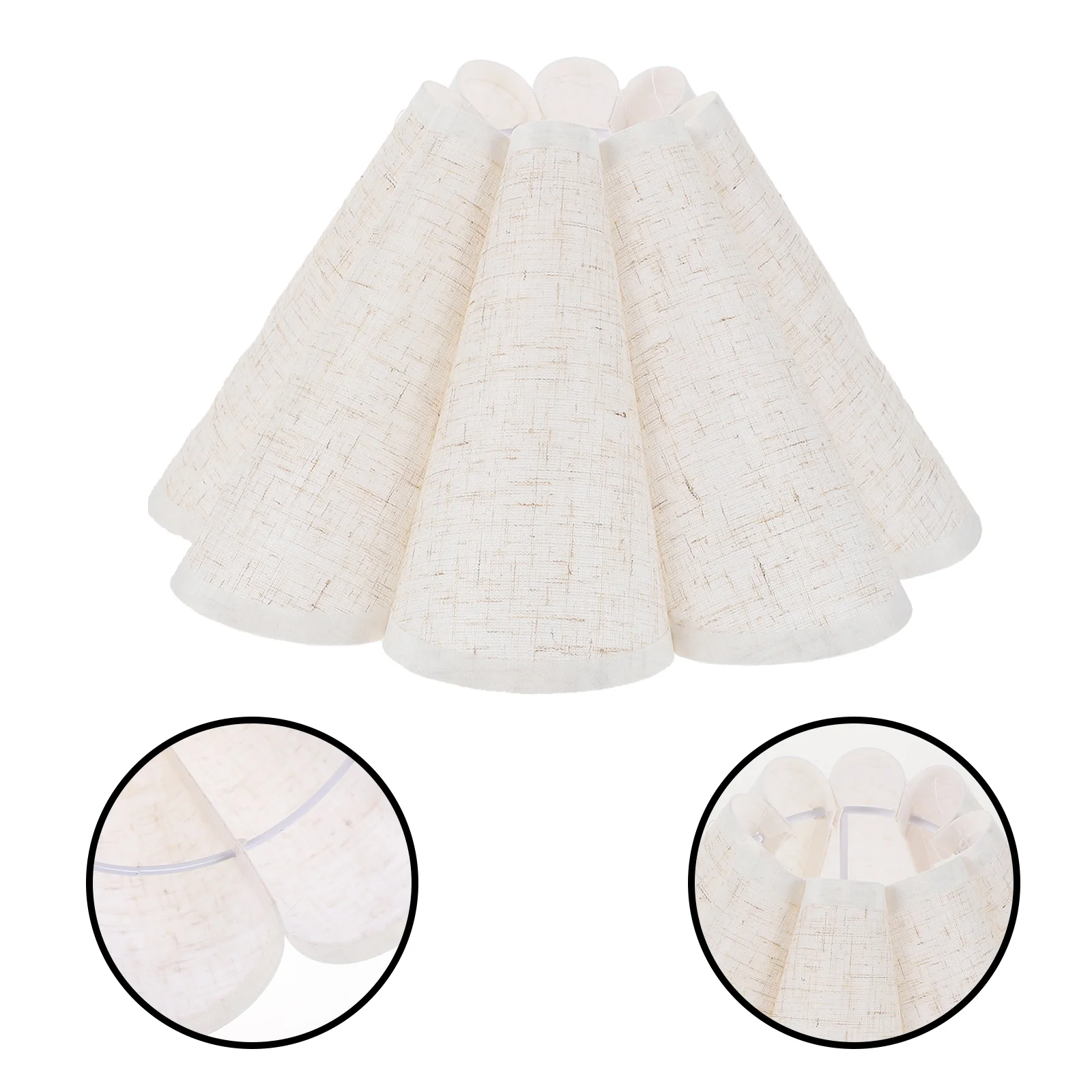 Linen Petal Table Lamp Shade Accessories for Black Ceiling Lampshade Multifunction Pendant Light Fabric Woman Lights