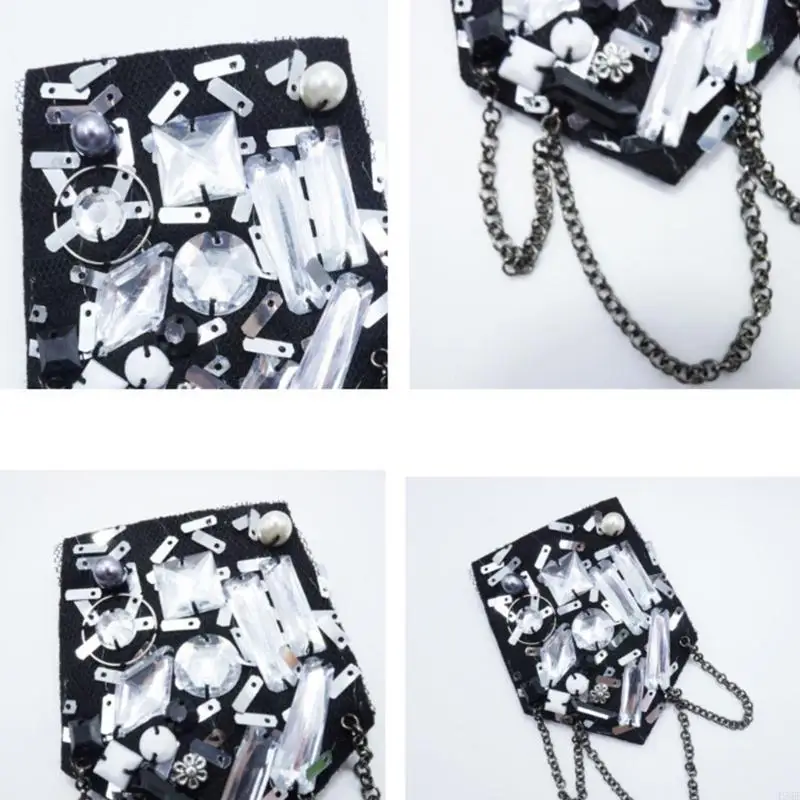 49me uitgebreide pailletten epaulet schouderbord kostuum schouderbadge decors