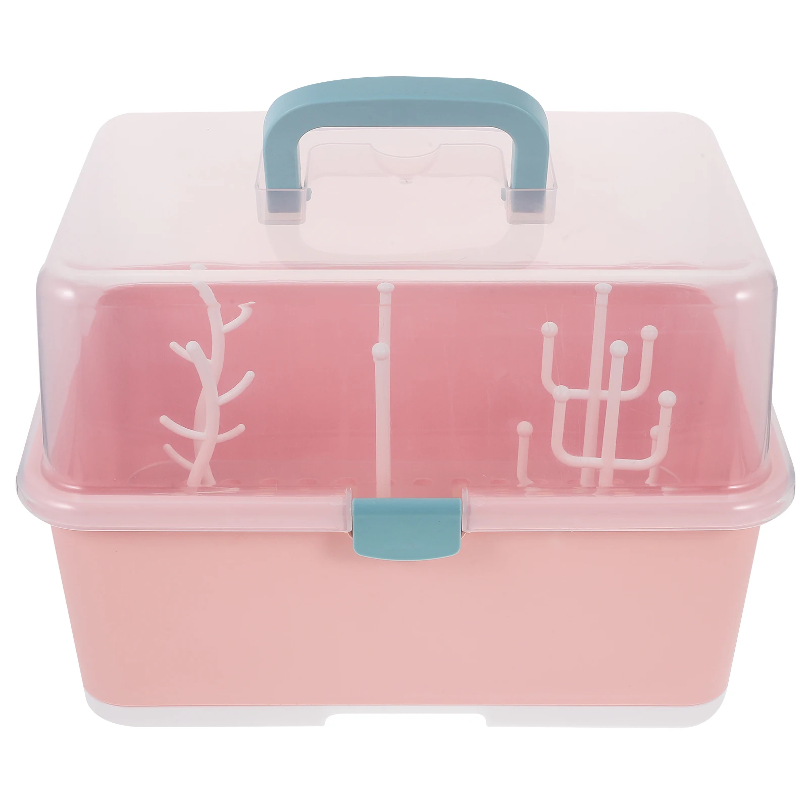 

Baby Bottle Storage Box Drying Rack Dust-proof Large Capacity Container Organizer Food Grade Safe Reusable Breastfeeding Holder